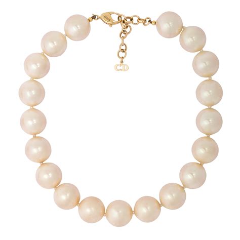 dior pearl necklace silver|christian dior jewelry necklace.